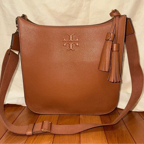Tory Burch Thea Brown Leather Crossbody - Picture 3 of 14